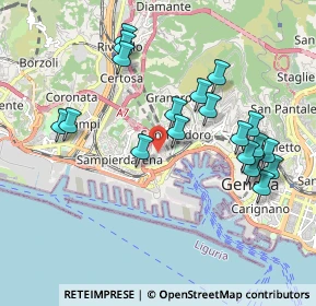 Mappa Via Melegari, 16149 Genova GE, Italia (1.999)