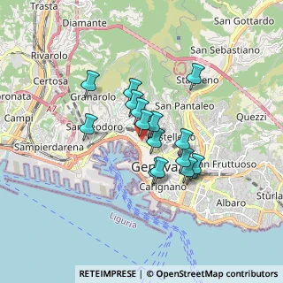 Mappa Via Polleri, 16124 Genova GE, Italia (1.30688)