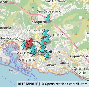 Mappa Civico, 16142 Genova GE, Italia (1.28667)