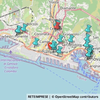 Mappa Via Achille Stennio, 16151 Genova GE, Italia (2.3105)