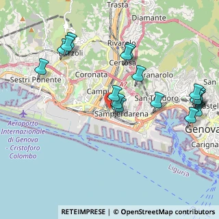 Mappa Via Achille Stennio, 16151 Genova GE, Italia (2.35944)