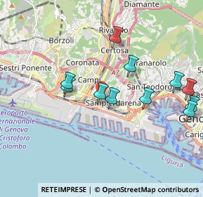 Mappa Via Achille Stennio, 16151 Genova GE, Italia (1.96182)
