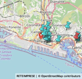 Mappa Via Achille Stennio, 16151 Genova GE, Italia (1.53467)
