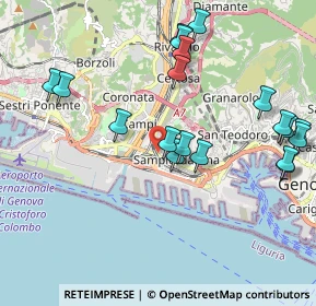 Mappa Via Achille Stennio, 16151 Genova GE, Italia (2.24158)