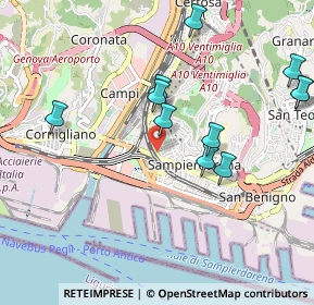 Mappa Via Achille Stennio, 16151 Genova GE, Italia (1.06273)