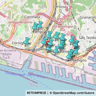 Mappa Via Achille Stennio, 16151 Genova GE, Italia (0.751)