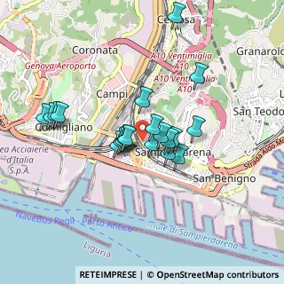 Mappa Via Achille Stennio, 16151 Genova GE, Italia (0.7315)