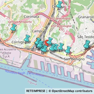 Mappa Via Achille Stennio, 16151 Genova GE, Italia (0.77)