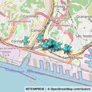 Mappa Via Achille Stennio, 16151 Genova GE, Italia (0.47813)