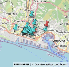 Mappa Via Bartolomeo Carrea, 16149 Genova GE, Italia (1.07053)