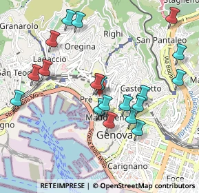 Mappa Via di Vallechiara, 16125 Genova GE, Italia (1.002)