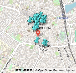 Mappa Via Alfredo Baccarini, 48121 Ravenna RA, Italia (0.323)