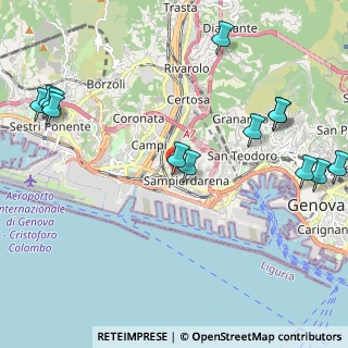 Mappa Via Francesco Anzani, 16151 Genova GE, Italia (2.75)