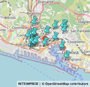Mappa Via Rinaldo Rigola, 16149 Genova GE, Italia (1.36789)