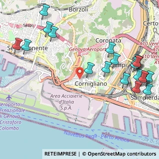 Mappa Via Col di Lana, 16152 Genova GE, Italia (1.4315)