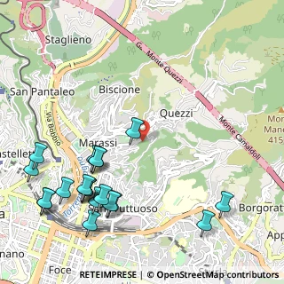 Mappa Via del Monte, 16144 Genova GE, Italia (1.382)