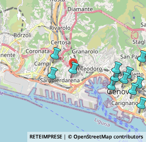 Mappa Milano - Genova, 16149 Genova GE, Italia (2.54167)