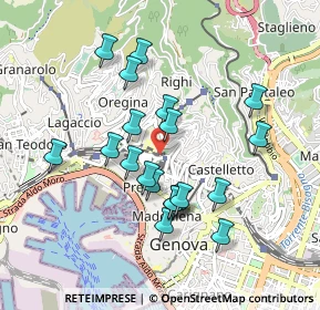 Mappa Salita San Nicolò, 16125 Genova GE, Italia (0.8465)