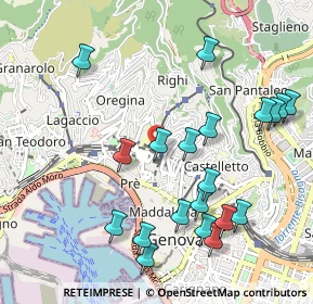 Mappa Salita San Nicolò, 16125 Genova GE, Italia (1.1385)