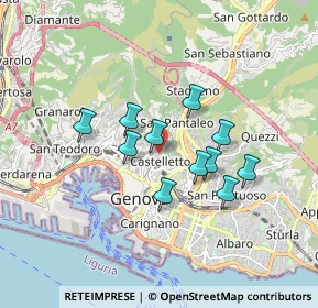 Mappa Via Federico Delpino, 16122 Genova GE, Italia (1.35818)