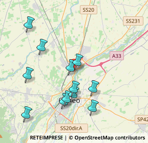 Mappa Via Torino, 12100 Cuneo CN, Italia (3.93083)