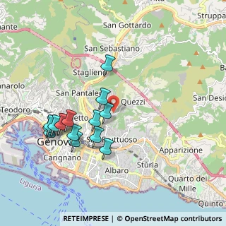 Mappa Via Fereggiano, 16144 Genova GE, Italia (1.92533)