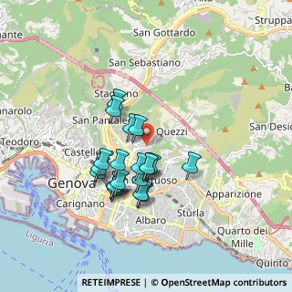Mappa Via Fereggiano, 16144 Genova GE, Italia (1.4625)