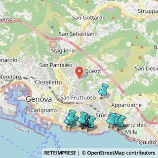 Mappa Via Fereggiano, 16144 Genova GE, Italia (2.89667)