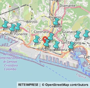 Mappa Via Raffaele Pieragostini, 16100 Genova GE, Italia (2.18333)