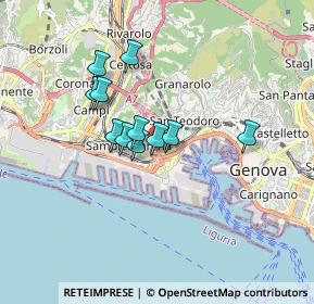 Mappa Piazzale della Camionale, 16149 Genova GE, Italia (1.29364)