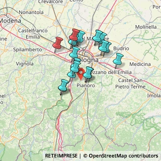 Mappa Via Pieve del Pino, 40037 Sasso Marconi BO, Italia (11.57)
