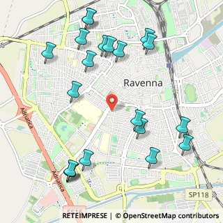 Mappa Via Levico, 48121 Ravenna RA, Italia (1.286)