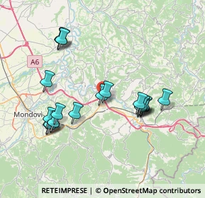 Mappa A6 Torino - Savona, 12076 Lesegno CN, Italia (7.607)