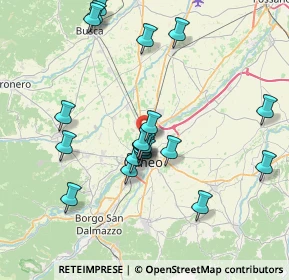 Mappa Via Torre Allera, 12100 Cuneo CN, Italia (7.672)