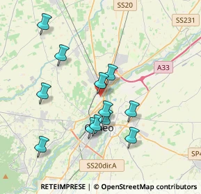 Mappa Via Torre Allera, 12100 Cuneo CN, Italia (3.56583)