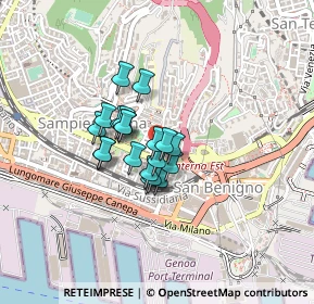 Mappa Via Antonio Cantore, 16100 Genova GE, Italia (0.262)