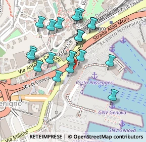 Mappa Terminal Traghetti, 16126 Genova GE, Italia (0.2255)