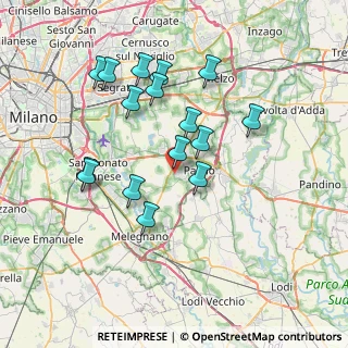 Mappa Viale Addetta, 20067 Tribiano MI, Italia (6.91125)