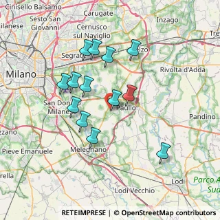 Mappa Viale Addetta, 20067 Tribiano MI, Italia (6.51)