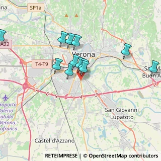 Mappa Via Fiume, 37135 Verona VR, Italia (3.38583)
