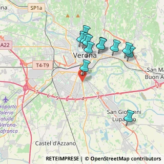 Mappa Via Fiume, 37135 Verona VR, Italia (3.80667)