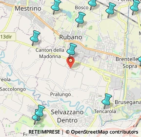 Mappa Via Bibano, 35030 Rubano PD, Italia (3.02909)