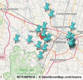 Mappa Via Bibano, 35030 Selvazzano dentro PD, Italia (7.4895)