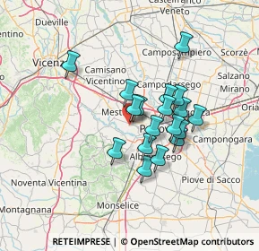 Mappa Via Bibano, 35030 Selvazzano dentro PD, Italia (10.38889)