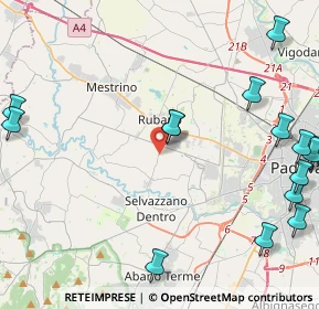 Mappa Via Bibano, 35030 Selvazzano dentro PD, Italia (6.33778)