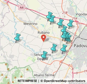 Mappa Via Bibano, 35030 Selvazzano dentro PD, Italia (3.79167)