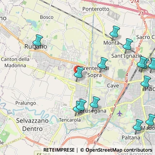 Mappa Via Santa Bertilla, 35030 Caselle PD, Italia (2.88429)