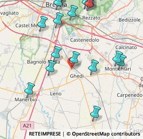 Mappa Via Bagnolo, 25016 Ghedi BS, Italia (10.5625)