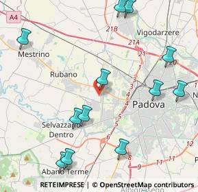 Mappa Via Lamarmora Alessandro, 35030 Caselle PD, Italia (5.72)