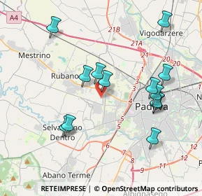 Mappa Via Lamarmora Alessandro, 35030 Caselle PD, Italia (3.89923)